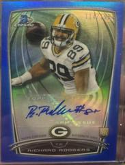 Richard Rodgers [Blue] #RR Football Cards 2014 Bowman Chrome Rookie Refractor Autographs Prices