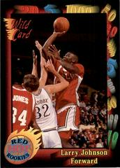 Larry Johnson [Red Hot Rookies] #2 of 10 Basketball Cards 1991 Wild Card Prices