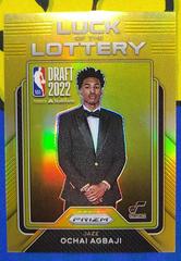 Ochai Agbaji [Gold] #3 Basketball Cards 2022 Panini Prizm Luck of the Lottery Prices