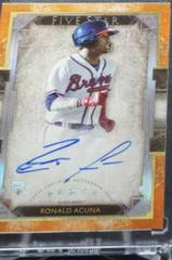 Ronald Acuna [Orange] Baseball Cards 2018 Topps Five Star Autographs Prices