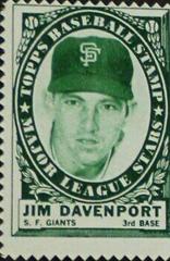 Jim Davenport Baseball Cards 1961 Topps Stamps Prices