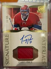 Carey Price Hockey Cards 2021 Upper Deck The Cup Signature Materials Auto Patch Prices