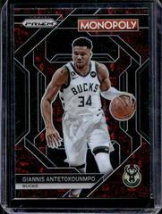 Giannis Antetokounmpo [Monopoly Red Pattern] #PS5 Basketball Cards 2023 Panini Prizm Monopoly All-Star Prices