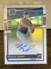 Brock Burke #RRS-BB Baseball Cards 2020 Panini Donruss Optic Rated Rookies Signatures Prices