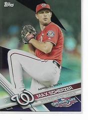 Max Scherzer [Pitching Purple Foil] #9 Baseball Cards 2017 Topps Opening Day Prices