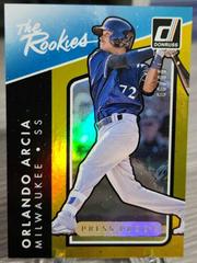 Orlando Arcia [Gold Press Proof] Baseball Cards 2017 Panini Donruss the Rookies Prices
