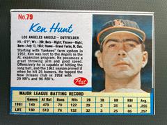 Ken Hunt [Hand Cut] #79 Baseball Cards 1962 Post Cereal Prices