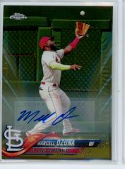 Marcell Ozuna [Gold Refractor] #MO Baseball Cards 2018 Topps Chrome Update Autographs Prices