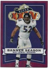 Ray Lewis [Purple] #BS-7 Football Cards 2022 Panini Classics Banner Season Prices