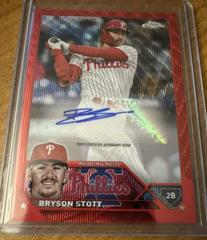 Bryson Stott [Red Wave] #AC-BS Baseball Cards 2023 Topps Chrome Update Autographs Prices