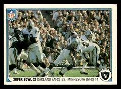 Super Bowl XI [Oakland vs. Minnesota] Football Cards 1983 Fleer Team Action Prices
