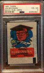 Jim Brosnan Baseball Cards 1961 Topps Magic Rub Offs Prices