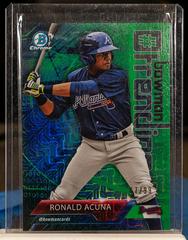Ronald Acuna [Green Refractor] Baseball Cards 2018 Bowman Mega Box Chrome Trending Prices