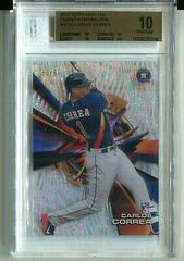 Carlos Correa [Waves Confetti Diffractor] Baseball Cards 2015 Topps High Tek Prices