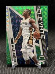 Zion Williamson [Green] Basketball Cards 2021 Panini Mosaic Elevate Prices
