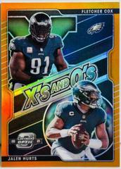 Fletcher Cox, Jalen Hurts [Orange] #XO-12 Football Cards 2021 Panini Contenders Optic Xs and Os Prices