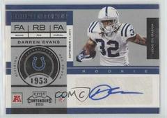 Darren Evans [Autograph] #126 Football Cards 2011 Playoff Contenders Prices