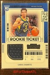 Chris Duarte Basketball Cards 2021 Panini Contenders Rookie Ticket Swatches Prices
