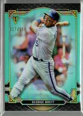 George Brett [Aquamarine] #5 Baseball Cards 2022 Topps Triple Threads Prices