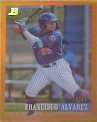 Francisco Alvarez [Chrome Prospect Orange] #143 Baseball Cards 2021 Bowman Heritage Prices