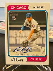 Matt Mervis Baseball Cards 2023 Topps Heritage Real One Autographs High Number Prices