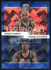 Charles Barkley, Hakeem Olajuwon [Blue Cracked Ice] Basketball Cards 2022 Panini Contenders Optic Legendary Tandem Prices