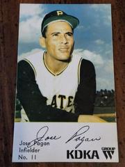 Jose Pagan #11 Baseball Cards 1968 KDKA Pittsburgh Pirates Prices