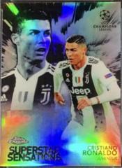 Cristiano Ronaldo [Orange Refractor] Soccer Cards 2018 Topps Chrome UEFA Champions League Superstar Sensations Prices