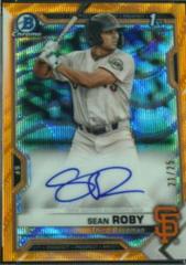 Sean Roby [Orange Wave Refractor] #CPA-SRO Baseball Cards 2021 Bowman Chrome Prospect Autographs Prices