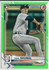 Tarik Skubal [Neon Green] #11 Baseball Cards 2021 Bowman Prices