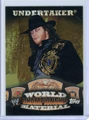 The Undertaker Wrestling Cards 2010 Topps WWE World Championship Material Prices