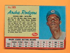 Andre Rodgers [Hand Cut] Baseball Cards 1962 Post Cereal Prices