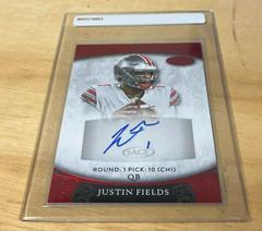 Justin Fields [Red] #ASP-37 Football Cards 2021 Sage Aspire Autographs Prices