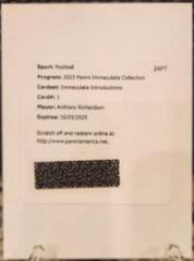 Anthony Richardson #1 Football Cards 2023 Panini Immaculate Introduction Prices