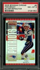 Tom Brady [Silver Refractor] #8 Football Cards 2005 Bowman Chrome Prices
