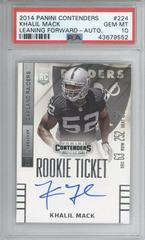 Khalil Mack [Leaning Forward Autograph Championship Ticket] Football Cards 2014 Panini Contenders Prices