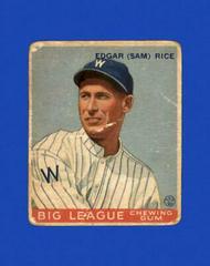 Sam Rice #134 Baseball Cards 1933 Goudey Prices