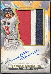 Ronald Acuna Jr. [Orange] #IAJP-RA Baseball Cards 2023 Topps Inception Autograph Jumbo Patch Prices