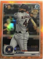 Yordan Alvarez [Orange Refractor] #25 Baseball Cards 2020 Bowman Chrome Prices