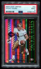 Steve Young [Silver Spotlight] #83 Football Cards 2003 Leaf Limited Prices