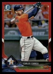 Carlos Correa [Red Refractor] #45 Baseball Cards 2018 Bowman Chrome Prices