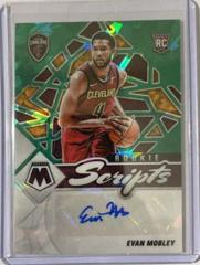 Evan Mobley [Green Ice] Basketball Cards 2021 Panini Mosaic Rookie Scripts Autographs Prices