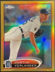 Justin Verlander [Arm Down Gold Refractor] #93 Baseball Cards 2012 Topps Chrome Prices