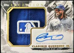 Vladimir Guerrero Jr. [Inception Manufacturer Logo] #IAP-VG Baseball Cards 2023 Topps Inception Autograph Patch Prices