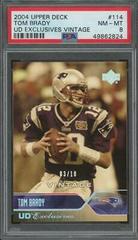 Tom Brady [UD Exclusives Vintage] #114 Football Cards 2004 Upper Deck Prices
