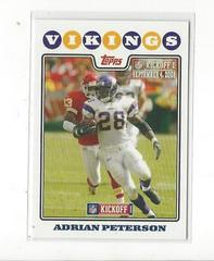 Adrian Peterson [Silver Holofoil] Football Cards 2008 Topps Kickoff Prices