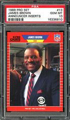 James Brown #13 Football Cards 1989 Pro Set Announcer Inserts Prices