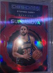 Stephen Curry [Red Flood] #3 Basketball Cards 2021 Panini Obsidian Supernova Prices