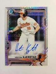 Heston Kjerstad [Orange Refractor] Baseball Cards 2021 Bowman Chrome Mega Box Mojo Autographs Prices
