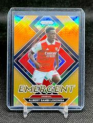 Albert Sambi Lokonga [Orange] #30 Soccer Cards 2022 Panini Prizm Premier League Emergent Prices